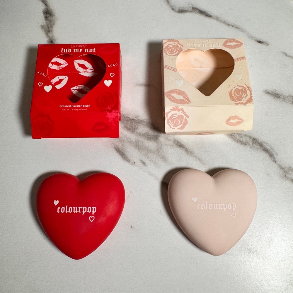 colourpop limited 2021 heart blushes (clean swatched)